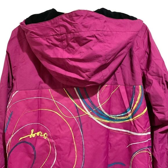 ORAGE Snowboarding ski hooded jacket girls XXL size 16 Swirls fuchsia - Picture 10 of 16